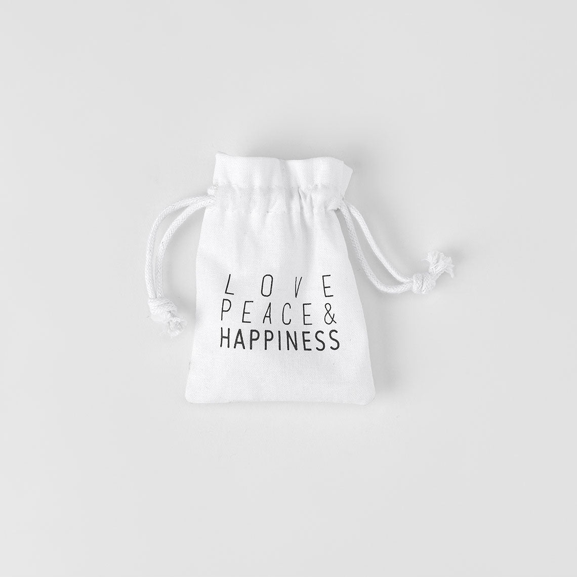 Amuleto da sorte com pomba “Love Peace & Happiness”