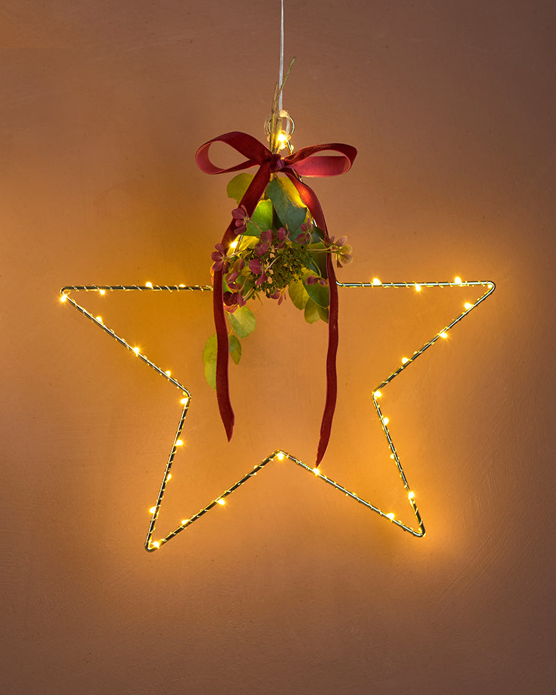 Estrela dourada, 30 cm, 40 leds 'LIVA'