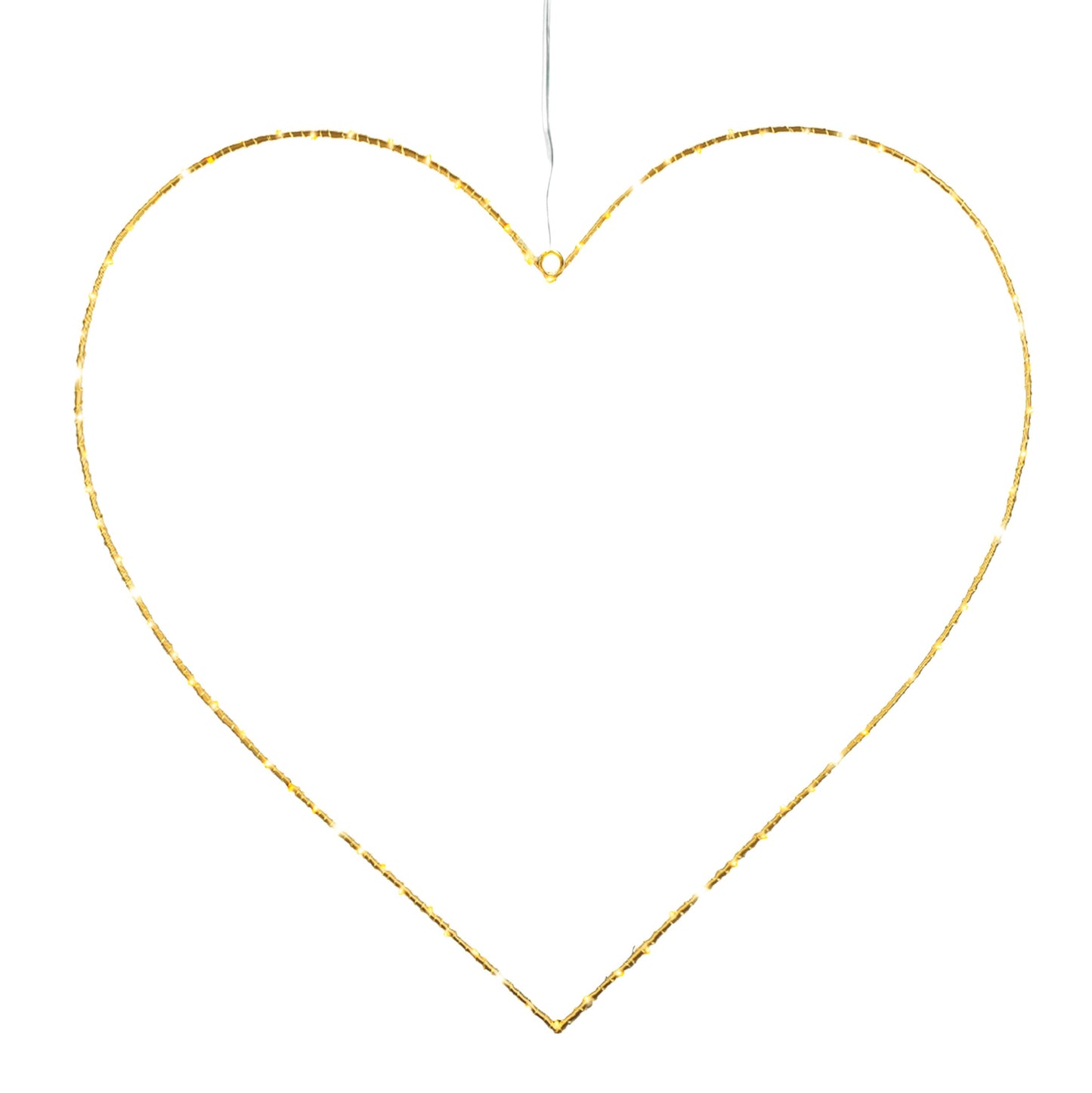 Coração dourado, 64 cm, 80 leds 'LIVA'