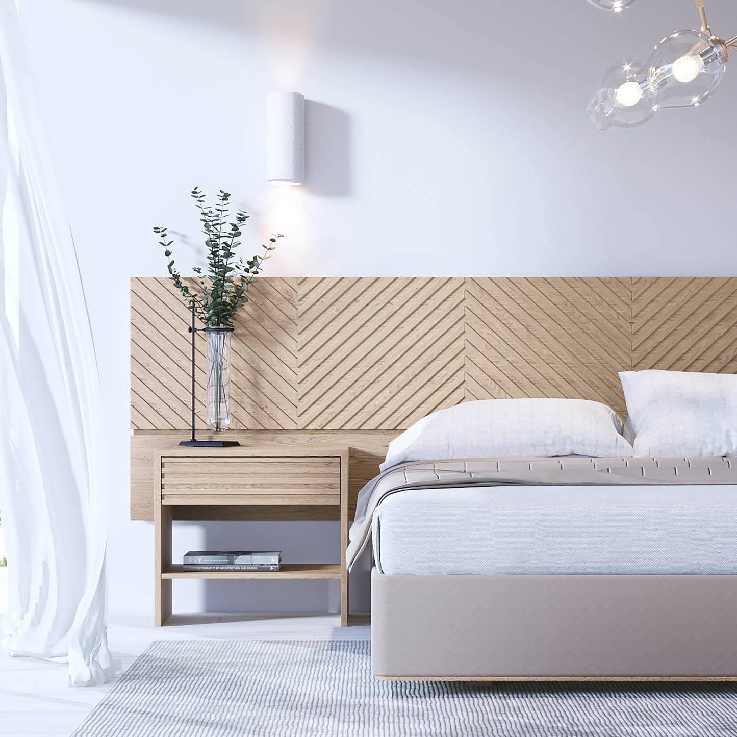 Mesa de cabeceira FADO (1 gaveta e 1 prateleira)