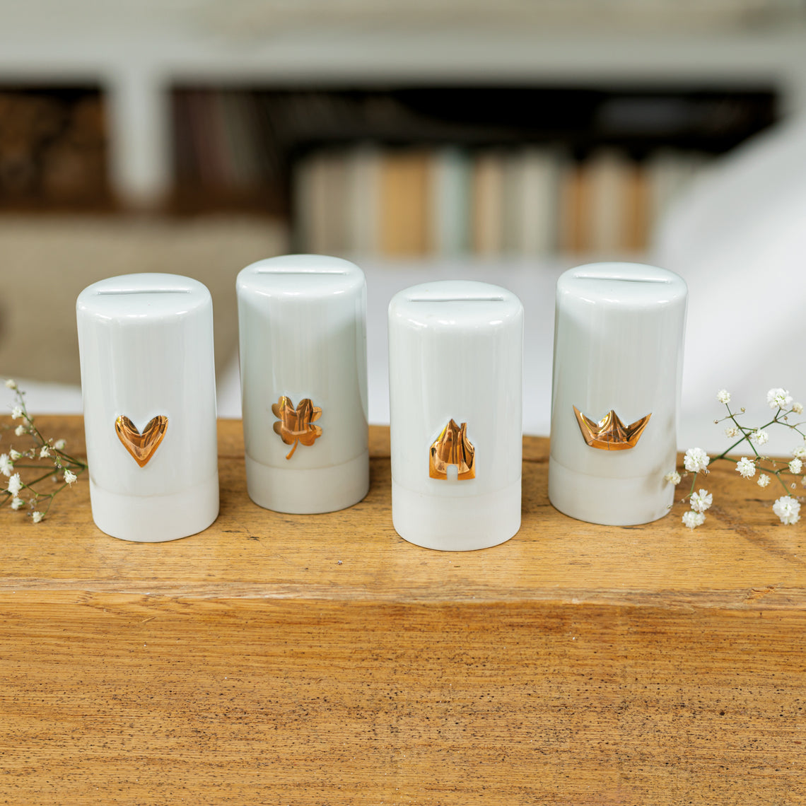 Mealheiro coração dourado