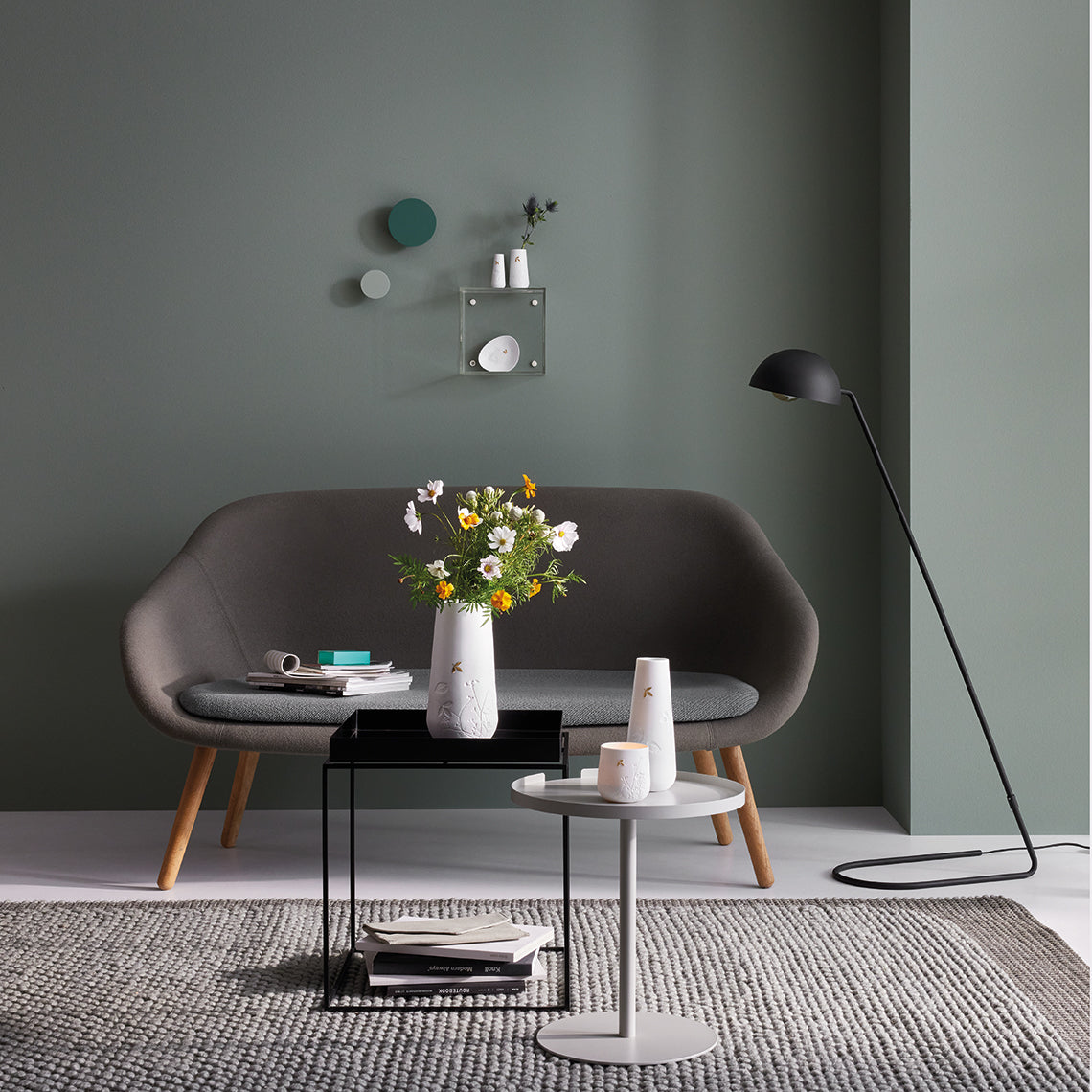 Jarra grande c/ pormenor folha d’ouro