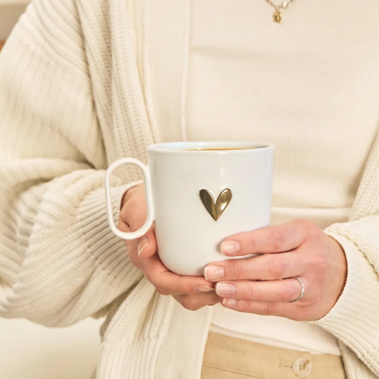 Caneca coração dourado | MUM