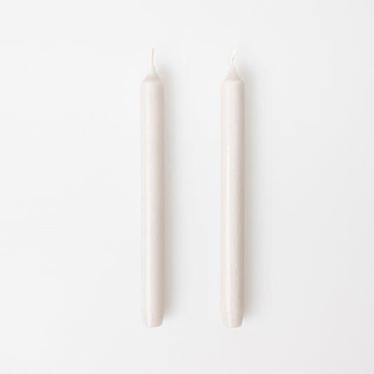 Conjunto de 2 velas | Velas de cera na cor Linho