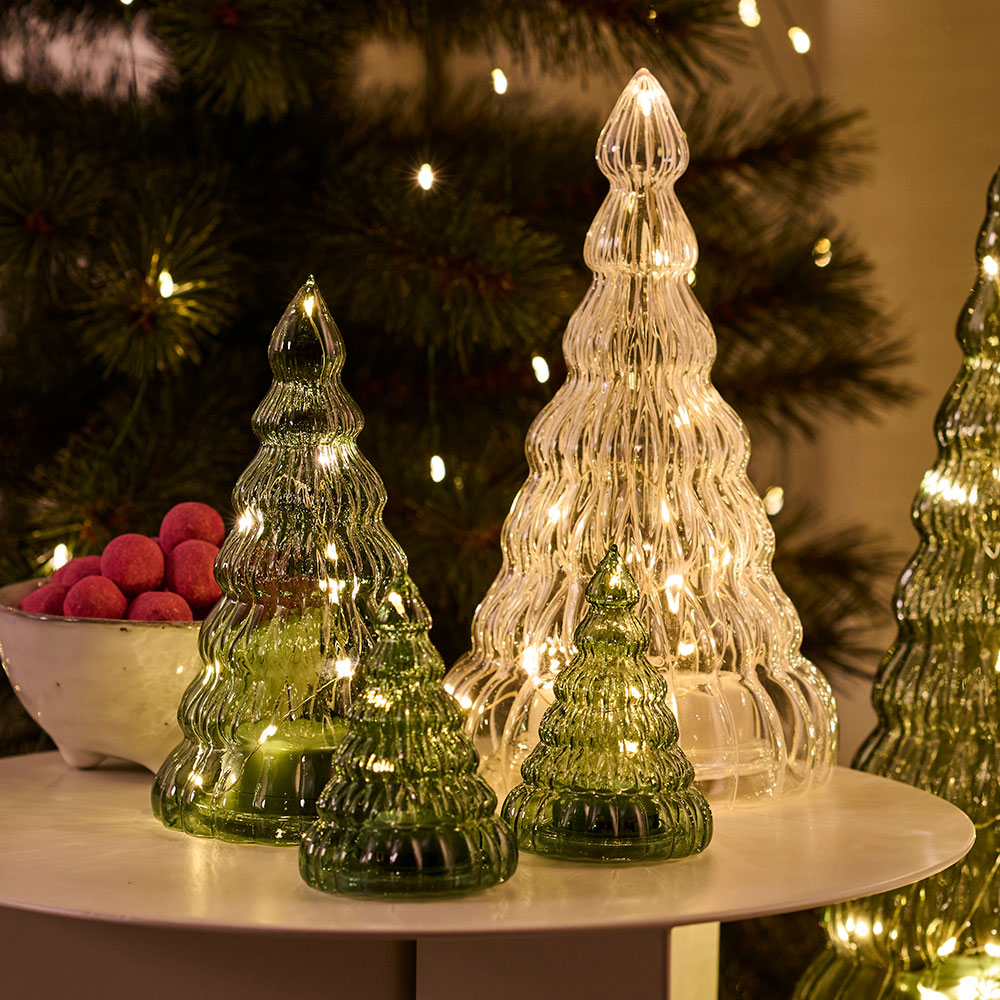 Árvore verde, H16,5cm, 10 leds 'LUCY'