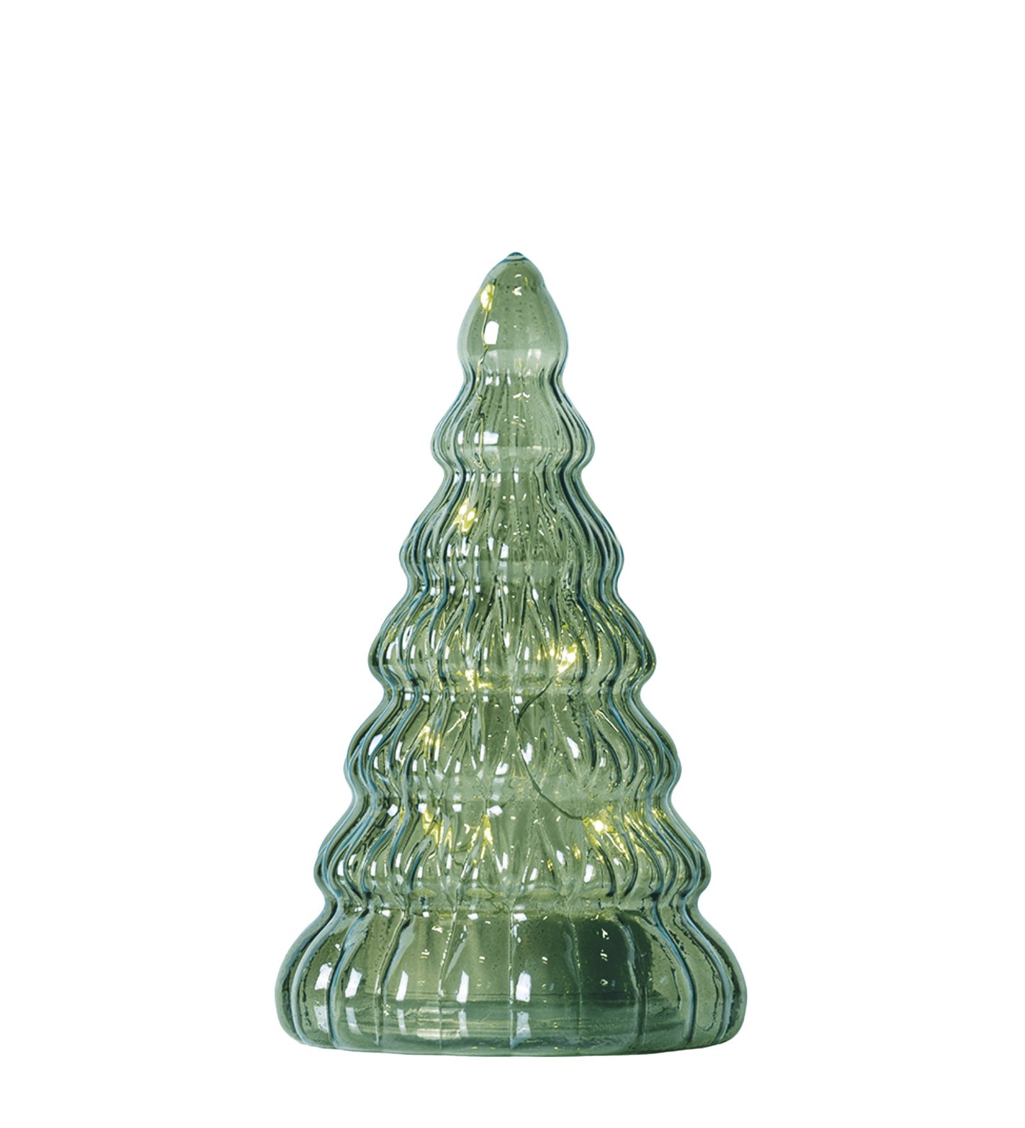 Árvore verde, H16,5cm, 10 leds 'LUCY'