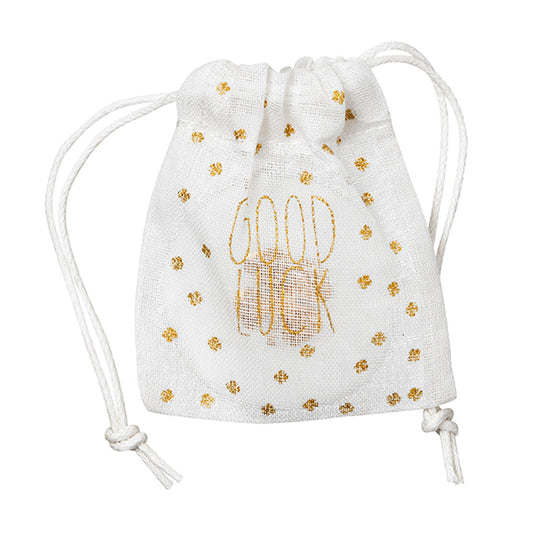 Moeda da sorte "Good Luck"- Trevo dourado