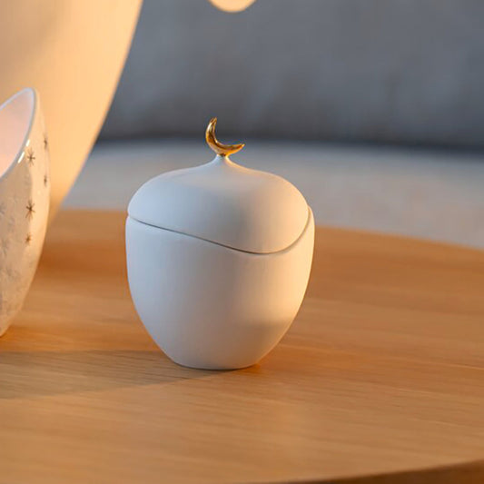 Taçinha com tampa | Céu estrelado e lua dourada