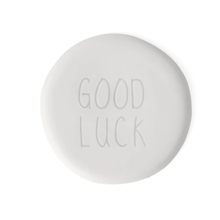 Moeda da sorte "Good Luck"- Trevo dourado
