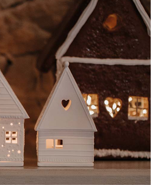 Casa de luz | Coração casa de gingerbread