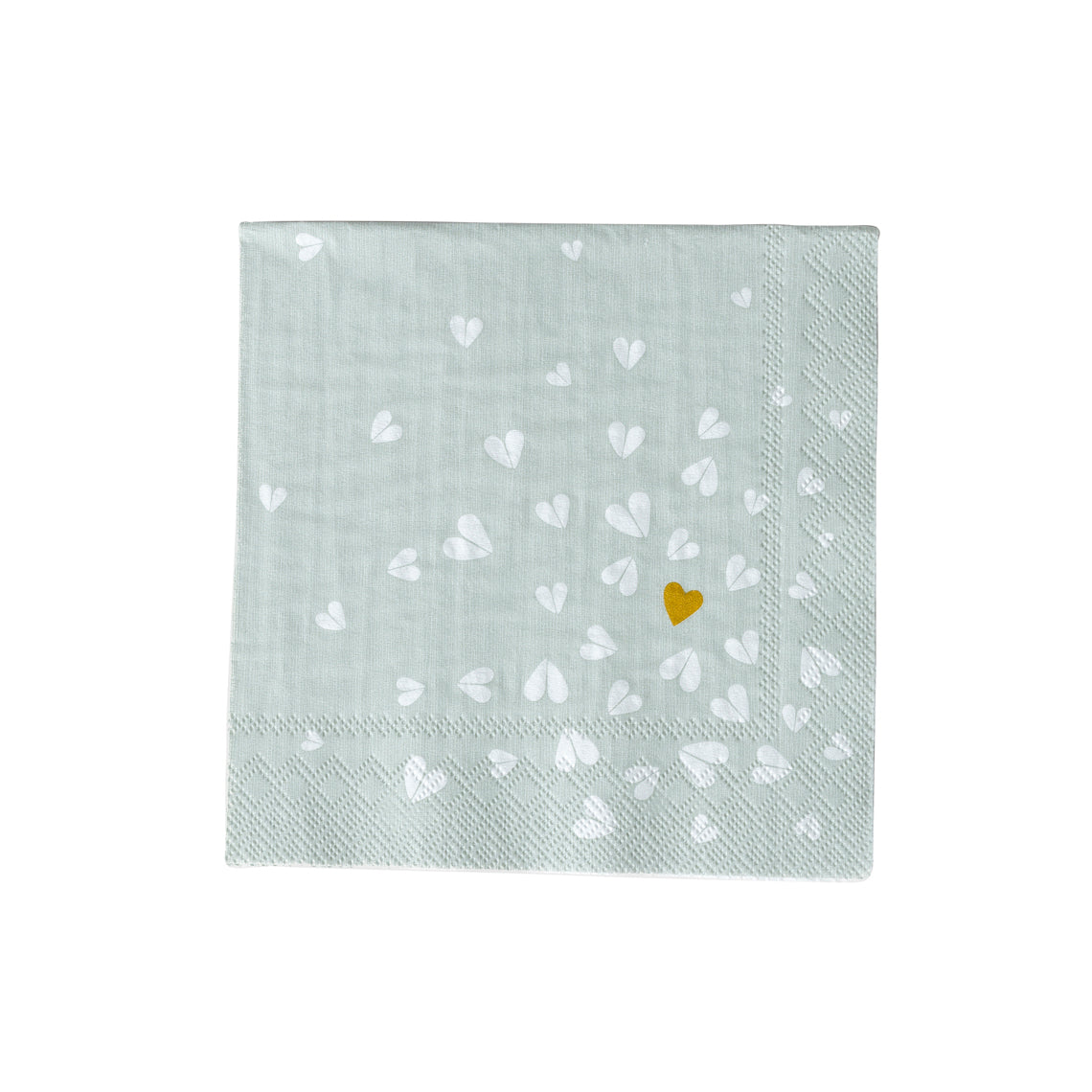 Guardanapos de cocktail | Coração dourado