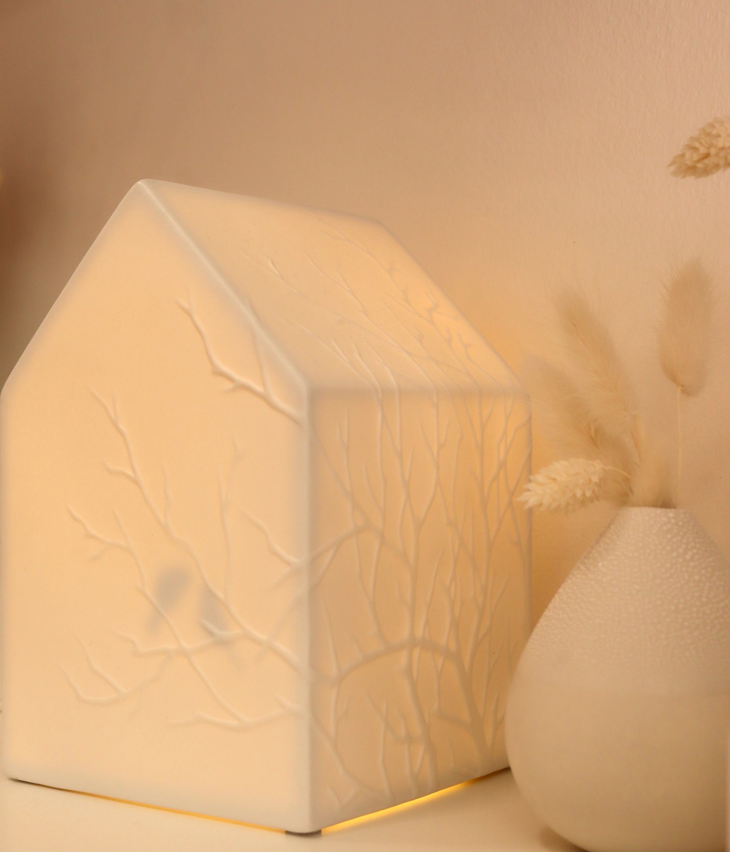 Candeeiro em porcelana | Os passarinhos na arvore