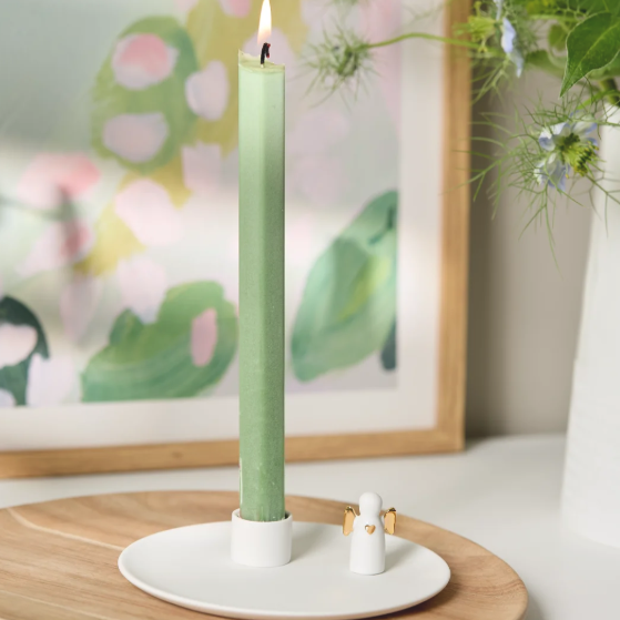 Base castiçal | Luz de anjo dourado